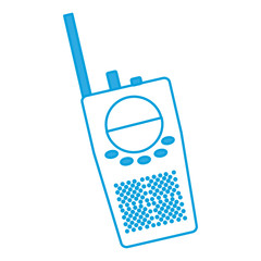 walkie talkie icon over white background vector illustration