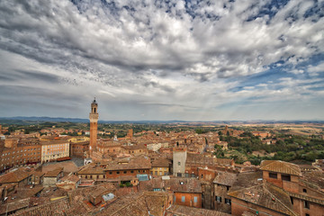 Canvas Print - top view of Siena