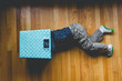 © Lindsay Crandall/Stocksy - Little boy hiding with his head in a basket