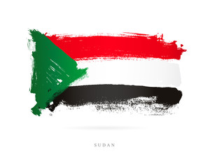 Sticker - The flag of Sudan. Abstract concept