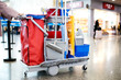 © zhu difeng - cleaning cart in modern hall