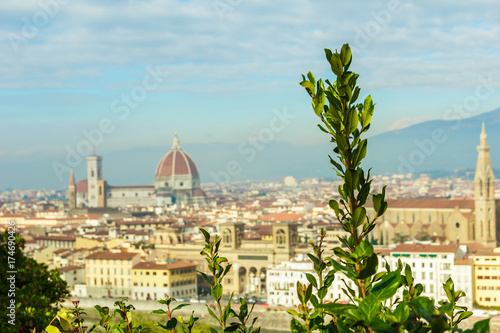 Zdjęcie XXL Widok na miasto Florencja.