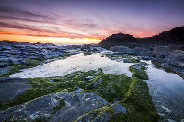 Wall Mural - Sunset at Treyarnon Bay, Cornwall