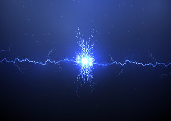 Wall Mural - collision of lightning