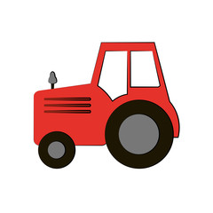 Poster - tractor farming icon image vector illustration design 