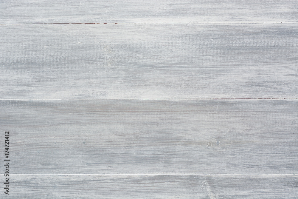 White grey wooden background, chalk paint - obrazy, fototapety, plakaty 