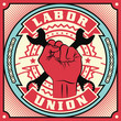 Trade Union conceptual retro illustration