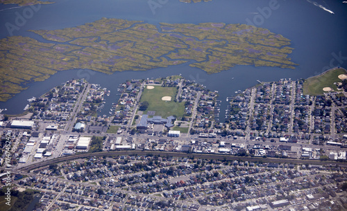 Zdjęcie XXL Widok z lotu ptaka wyspy Park sąsiedztwo Long Island, Nowy Jork