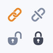 Lock & Unlock - Carbon Icons. A set of 4 professional, pixel-aligned icons designed on a 32 x 32 pixel grid.