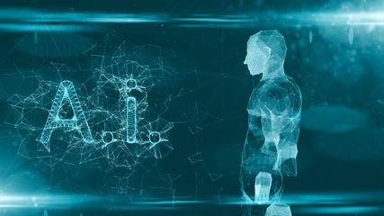 Wall Mural - technology of ai artificial intelligence dig data machine deep learning