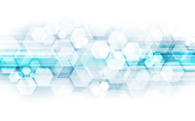 Abstract vector blue technology concept. background illustration