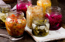 Fermented Vegetables In Jars