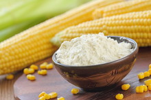 Corn Flour And Corn Cob On The Table