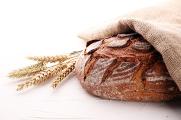 bread isolated on a white background. bakery concept