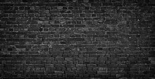 Dark Brick Wall As A Backdrop. Brickwork Design Element