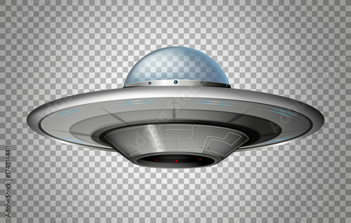 UFO in round shape Canvas Print