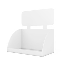 Poster - Blank Empty Box Display for Products Promotion with Copy Space for Yours Design. 3d Rendering
