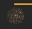 Firework gold isolated
