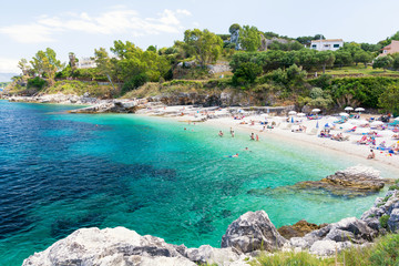 Wall Mural - paradise beach in Kassiopi in Corfu island, Greece