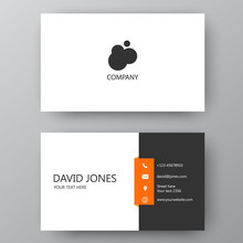 Modern Presentation Card With Company Logo. Vector Business Card Template. Visiting Card For Business And Personal Use.  Vector Illustration Design.