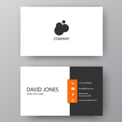 modern presentation card with company logo. vector business card template. visiting card for busines