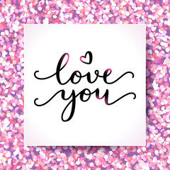 Poster - love you lettering