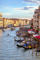 Canvas Print - The Grand Canal in Venice at sunset