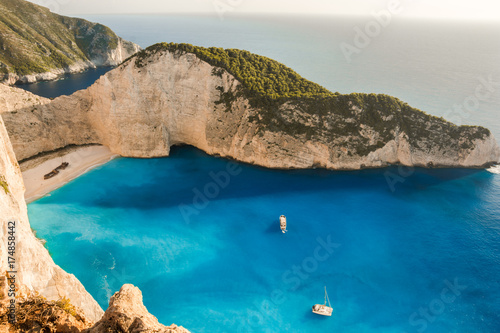 La Preciosa Vista De La Playa Navagio Shipwrek En La Isla De