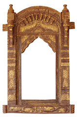 Sticker - Intricate Architectural Detail of Ornate Entry Arch against White Background