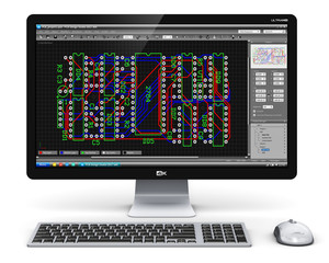 Computer PC with PCB development software