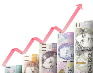 Wall Mural - Money growth graph