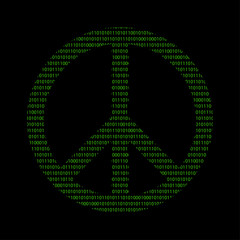 Sticker - Hacker - 101011010 Icon - Peace Symbol