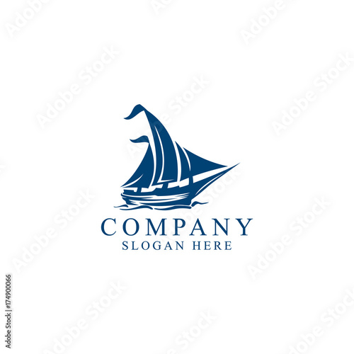 Phinisi Logo Vector Ilration Sailboat Template On White Phinisi Logo Vector Ilration Sailboat Template On White Background