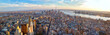 New York City Manhattan panorama before sunset