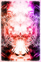 Fototapete - fresh modern style design backround with abstract multicolor lay