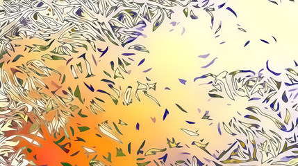 Leinwandbilder - structured fractal background with fractal pattern and motives of abstracted natural forestscapes.