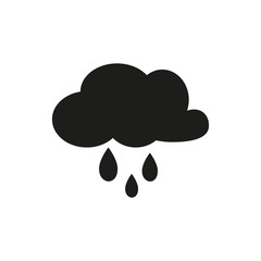 Wall Mural - Cloud with rain icon