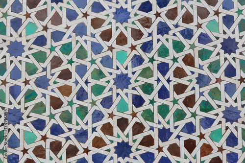 Naklejka - mata magnetyczna na lodówkę moroccan colorful glass pattern texture