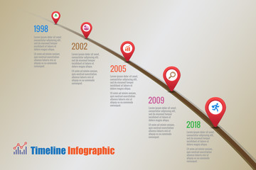 Business road map timeline infographic icons designed for abstract background template milestone element modern diagram process technology digital marketing data presentation chart Vector illustration