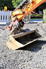 Wall Mural - An Image of a excavator shovel