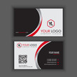 Modern Creative and Clean Business Card Template with red chrome color