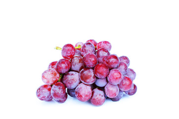 Wall Mural - Red grape fruits Isolated on white backgrounds