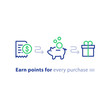 © stmool - Loyalty program concept, earn points, win gift, shopping incentive, line icons