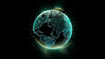 Wall Mural - holographic earth for user interface head up display background