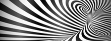 Black And White Twisted Lines Horizontal Background