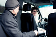 © nullplus - Senior Man Sitting In Paratransit Van