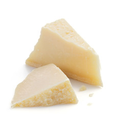 Poster - piece of cheese on white background