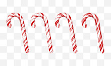 Candy Canes Collection. Red Stripped Texture.