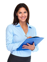 Business Woman With Clipboard