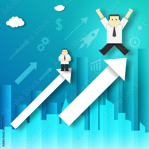 Businessman Rejoices at His Achievements.